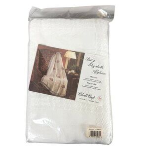 Vintage Charles Craft Lady Elizabeth Afghan Cross Stitch Fabric 48" x 58" NEW